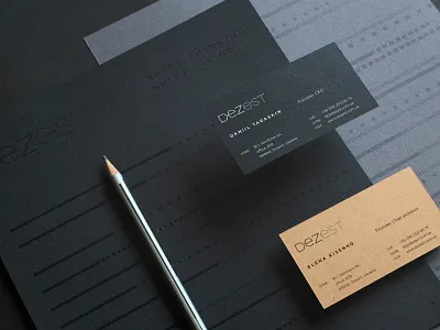Dezest Identity architects branding identity interior print studio