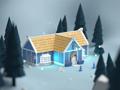 Ye Old Pub c4d fantasy house lowpoly old old time pub story