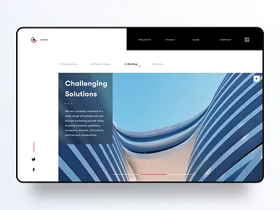 Architecture Landing architecture landign layout slider ui white
