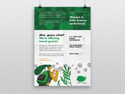 WiDS green illustration woman