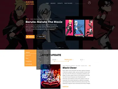 Redesign for Animevost.org design first design likeforlike site design ui ui desgin ui ux design ux web website