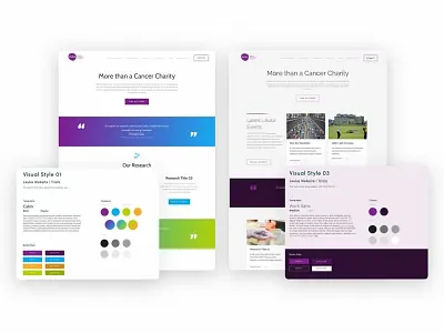 Style Research for a Cancer Charity website colour design research style stylistic ui website