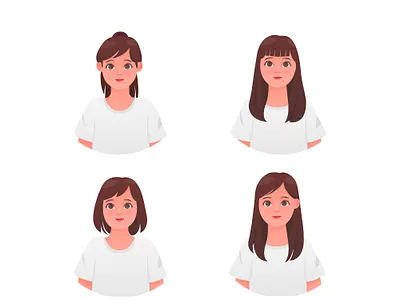 Portrait Girl affinity cartoon character dailyillustration design illustration vector