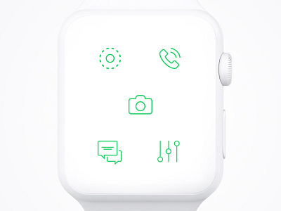 Whatsapp / Apple Watch UI - Options app app branding apple watch design green icon istanbul options ui uidesign whatsapp