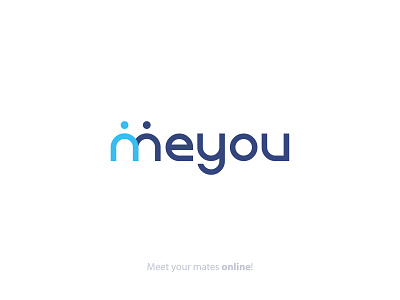 meyour logo design. blue branding clean clever creative dribbble identity logo met metting new professional unicorn unique unique font vector