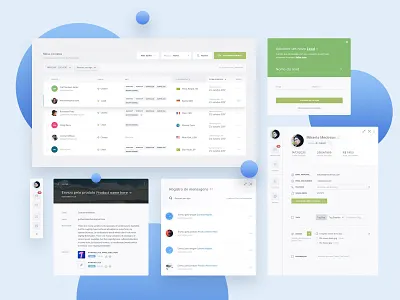 Clients User Interface admin clients crm dashboard data list modal ui white