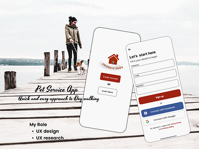 Pet Service App by Preeti app branding design logo ui ux