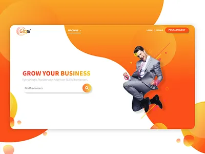Landing page for a digital platform branding clean design flat front end design front end dev icon identity illustration landing page landing page concept logo minimal typography ui ux vector web web development website