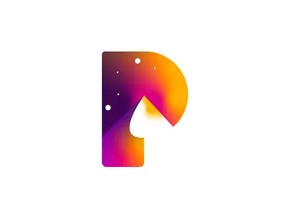Pinned aurora explore gradient illustration illustrator letter light location mountain p pin sky spectrum