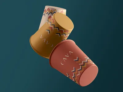 Cava Cafe & Restaurant branding cafe cafe logo pattern restaurant rustic warmcolors