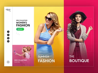 Fashion Website adobe xd brand cloth concept design dribbble e commerce girl kids layout ui ux web web design women