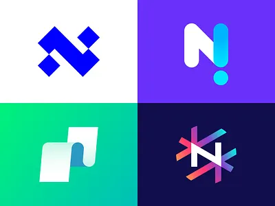 Notable logo concepts | News platform connection globe global fold paper brand branding geometric letter lettering icon app read important influencer marketing management letter news connection social media trust trustworthy digital n logo paper monogram