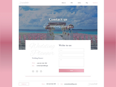 Wedding Planner bowwe business design graphic design illustration logo ui ux web web design website website builder website concept website template wedding