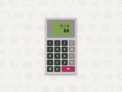 Day 4 - Calculator 004 2d 8 bit appdesign calculator concept dailyui design figma insipration old school ui
