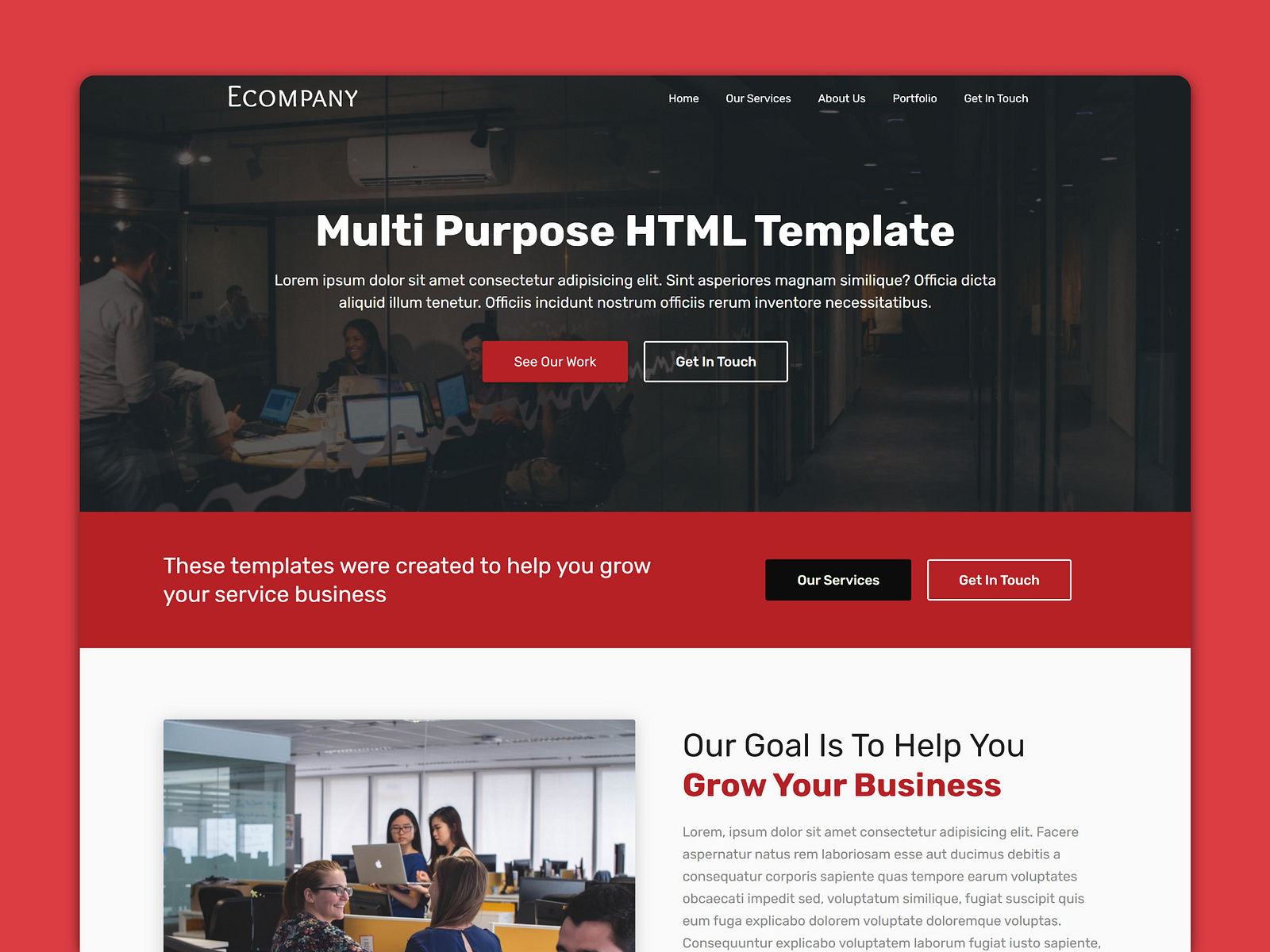 Ecompany - Multipurpose Website Template by Webplate on Dribbble