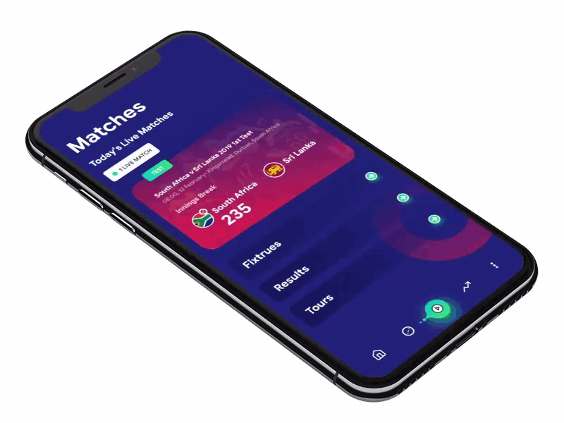 Icc App Freebie app cricket design ios iphonex ipl live live score match score statistics t20 teams ui ux videos