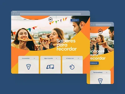 Web Design — Pizza 90's food pizza ui ui ux web web design webdesign