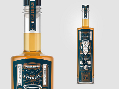 Packaging gin packaging silver dolphin whiskey business