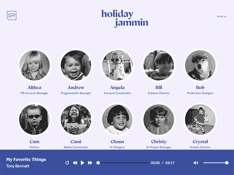 Holiday Jammin - Gooey Player audio api gooey html interaction javascript records ui web