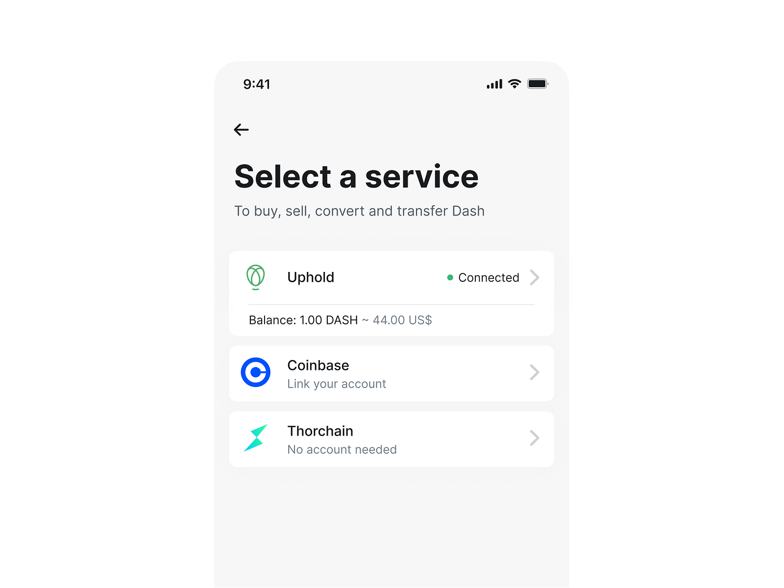 Dash mobile app. Integrations. by Ross Horbi on Dribbble