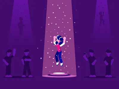 Recruitment concept best business people candidate career character choice design employee employment flat hr human resource illustration management office people platform spotlight success vector