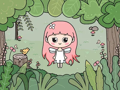 Elf Rosie design illustration