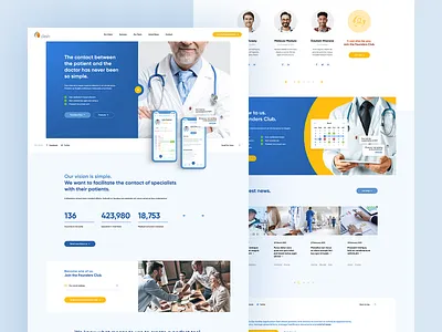 Dash 👩‍⚕️📆 agency app appointment book calendar doctor healthy hospital ios iphone iphonex landingpage mobileapp mockup onepage poland profile ui usa ux