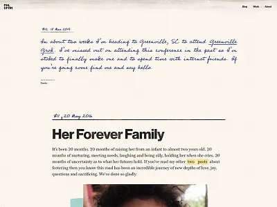 New blog blog design handwriting texture website