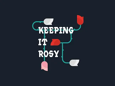 Keeping it Rosy brand branding flower flowers logo plants rose type