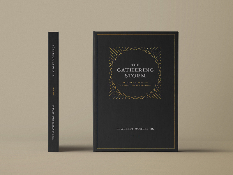 The Gathering Storm black book booklet clean cover crown design editorial gold hardback illustration letterpress paperback shine storm thorns thunder typography vector white