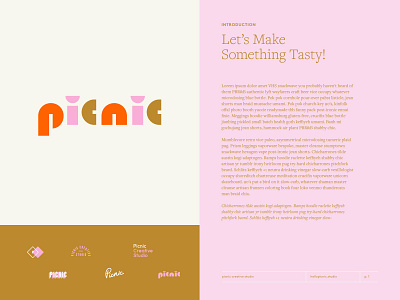 Picnic Geometric Layout Experiment branding layout logo