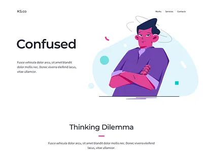 Confused color daily illustration