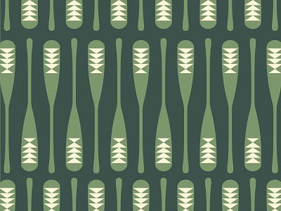 Pattern forest lake nautical paddle