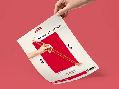 Sakana Tengoku branding design flyer japan logo seafood