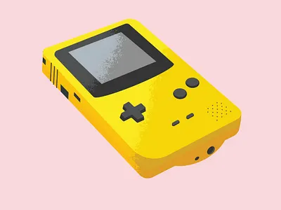 Gameboy Color (1998) art conceptual game gameboy gaming gbc handheld illustration love nintendo pink pokemon shading stipple vector video game