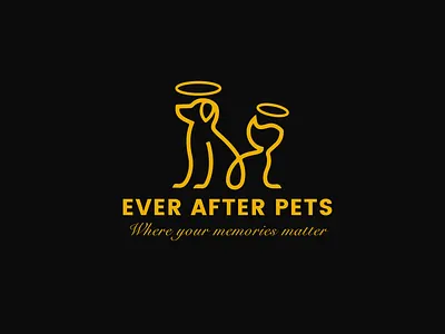 Ever After Pets Logo Design animals australia branding design illustration logo pets yellow