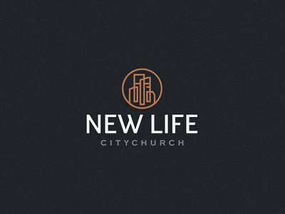 New Life City Church | Brand Identity brand branding christian church city citychurch cross design downtown kansas life logo minimal ministry modern monoline new reformed simple skyline