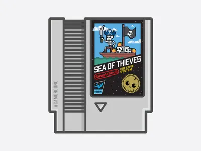 CS19 NES Game Cartridge game nes nintendo old school pirates sticker art video game