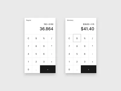 Day 4 - Calculator calculator dailyui dailyui 004 ui
