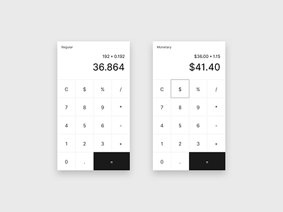 Day 4 - Calculator calculator dailyui dailyui 004 ui