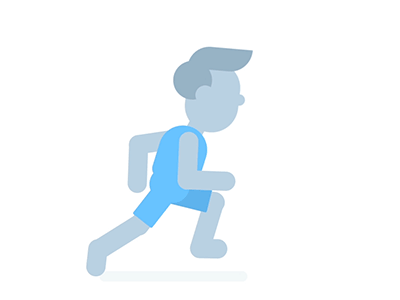 Mach Schnell! after affects animation character design duolingo gif gif animated illustration loop lottie motion graphics rubberhose run run cycle running vector