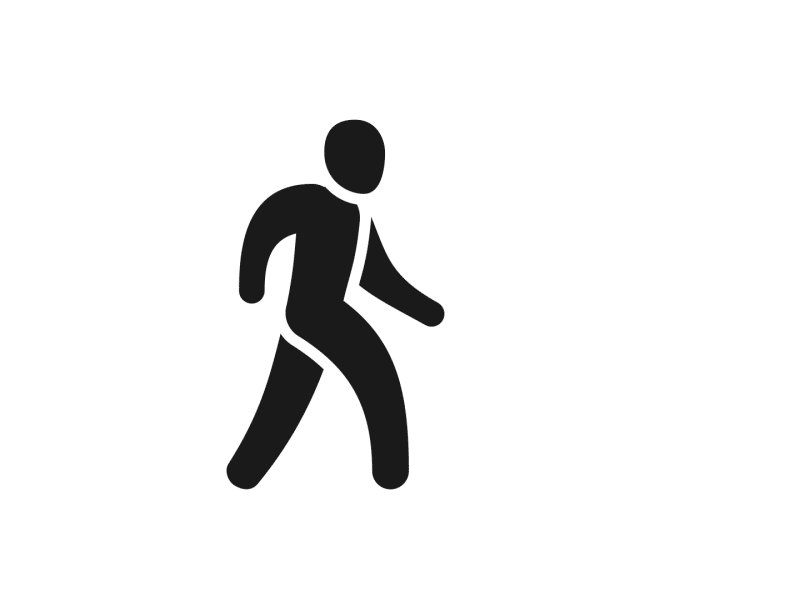 Walking animation practice 2d animation branding design element gif kenthony logo motion graphics