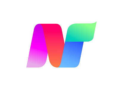N Gradient logo agency brand branding color colorful construction design gradient icon identity illustration logo monogram stationary stationery typography vector visual web website