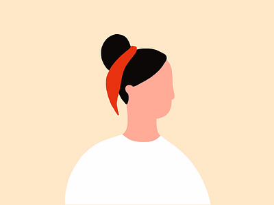 Red ribbon illustration procreate