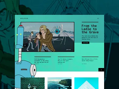 Venture Bros themed exploration adult swim desktop ui golden cannon grid random sketch venture brothers