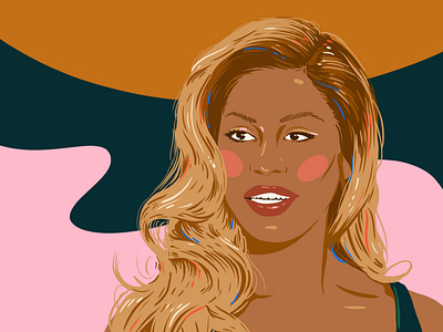 Laverne Cox design illustration portrait procreate woman