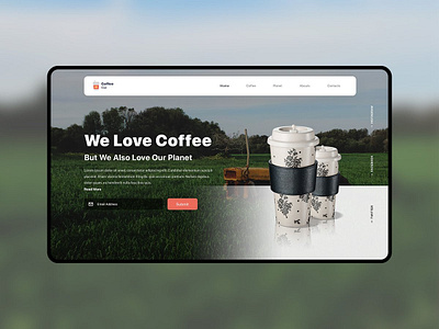 Coffee Cup Landing Page coffee cup landing page coffee web ui