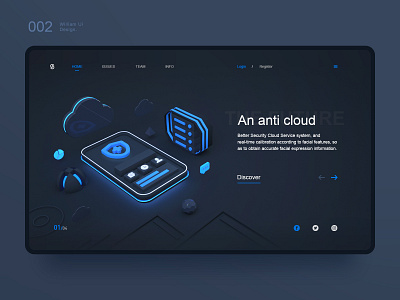 An anti cloud c4d color design illustration logo ui ux web 原创 向量 品牌 图标 插图 设计
