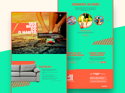 Landing page habit health landing page lifestyle responsive ui