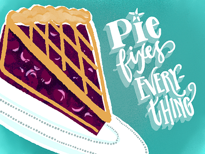 Pie art brushes design graphic design illustration lettering pie procreate